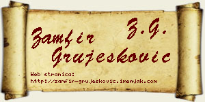 Zamfir Grujesković vizit kartica